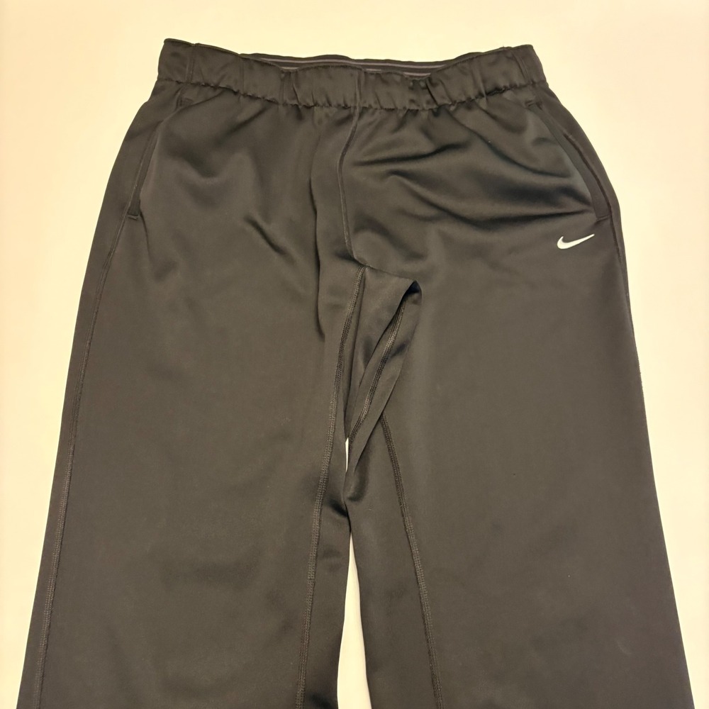 Nike Therma-FIT Sweatpants Mens Large Black Straight Leg Fleece Lined Training